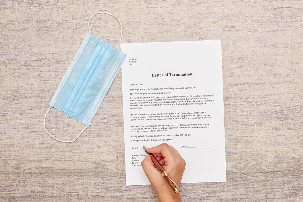 A worker received letter of termination