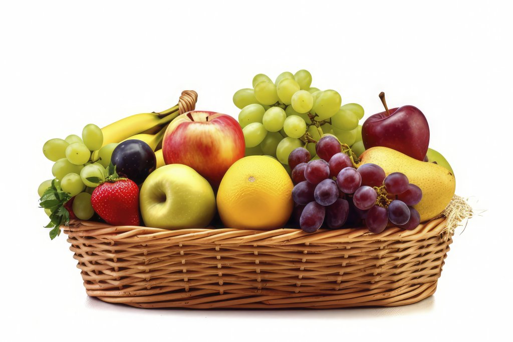 Korb gefüllt mit Obst