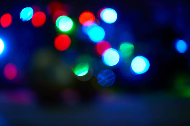 Blurred colorful Christmas bokeh background