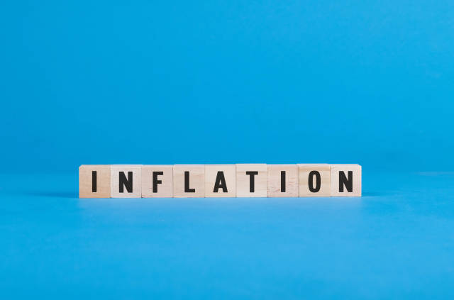 Wooden blocks with Inflation text