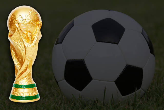 Fußball WM - Hintergrund mit Fußball