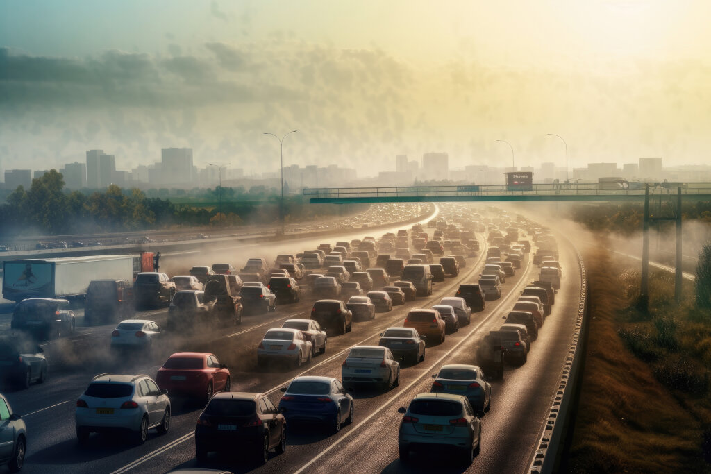 Stau auf der Autobahn