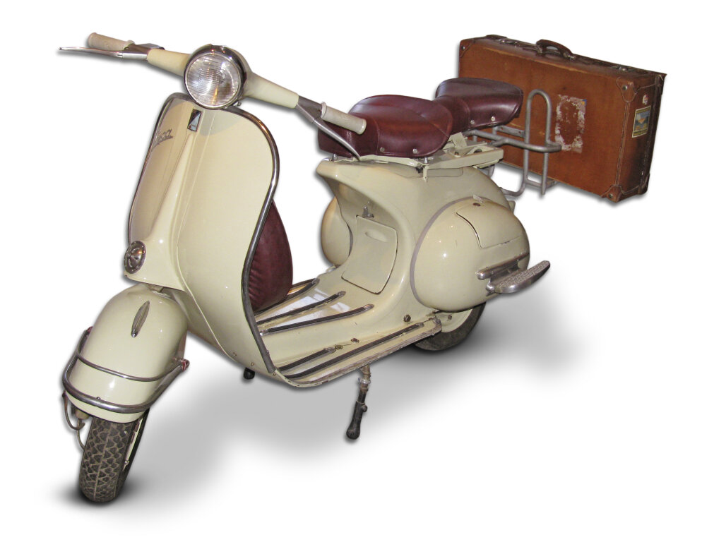 Das Kultvehikel aus Italien: Eine alte Vespa.