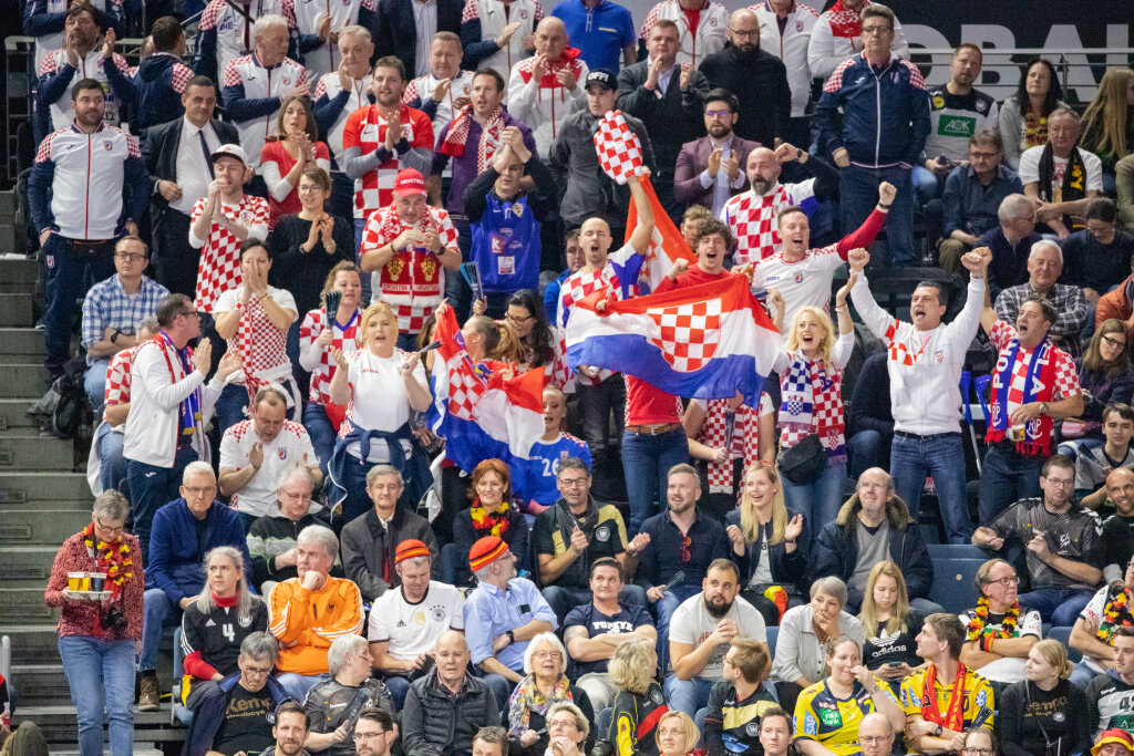 kroatische Fans bei der Handball Weltmeisterschaft 2019