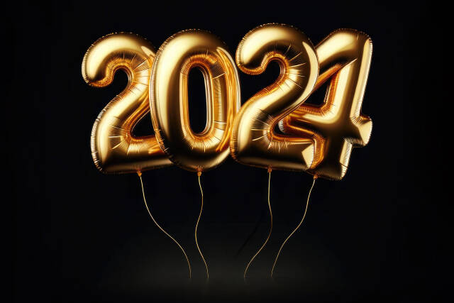 2024 - goldene Luftballons