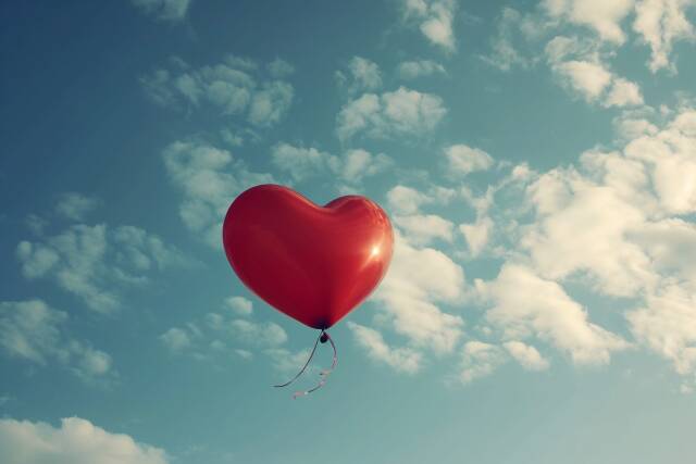 Luftballon in Herzform