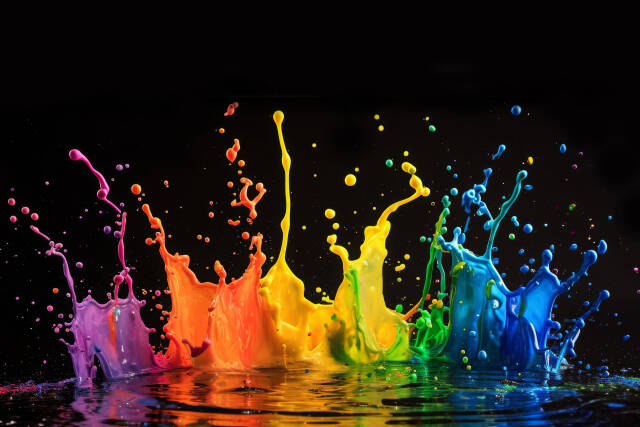 farbiges Color Splash