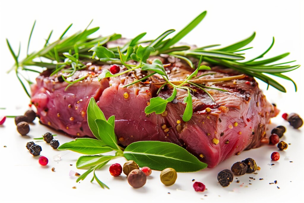 Gewürztes Rindersteak mit Kräutern