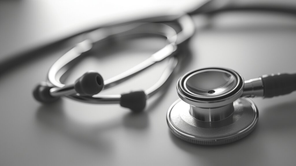 Stethoskop auf weißem Hintergrund