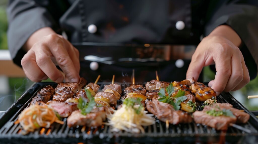 Perfekt gegrillte Yakitori-Spieße - Kulinarisches Erlebnis am Grill