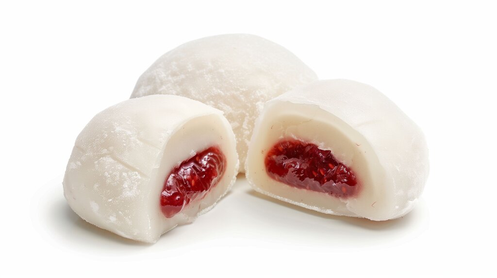 Japanische Mochi mit Erdbeerfüllung: Traditionelles Dessert