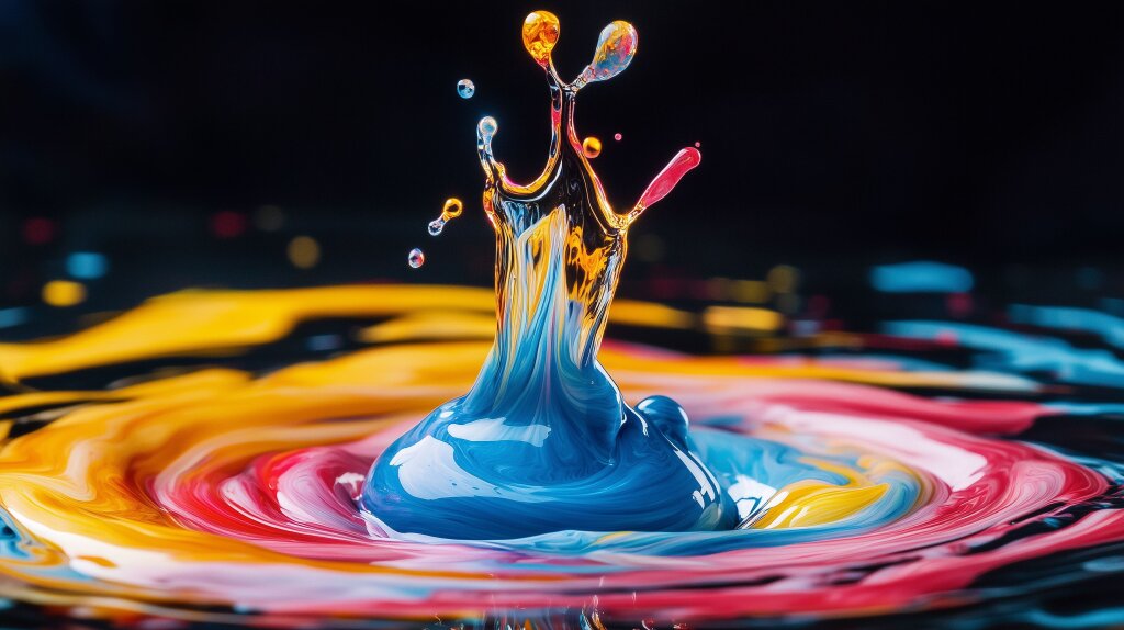 Farbexplosion im Wassertropfen - Kunstvolle Makrofotografie