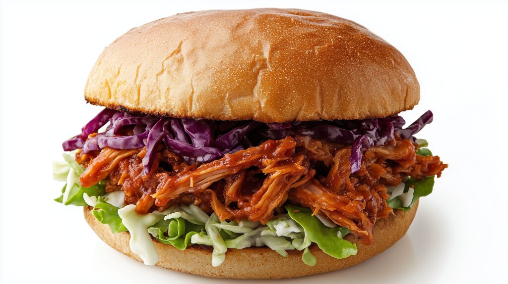 Vegan Jackfruit Pulled Pork Sandwich mit Coleslaw