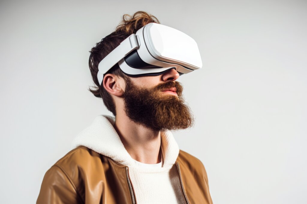Mann mit VR-Brille