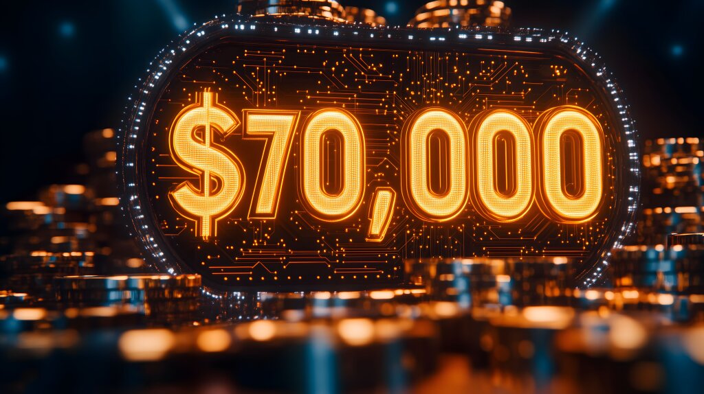 Bitcoin steigt auf 70.000 Dollar