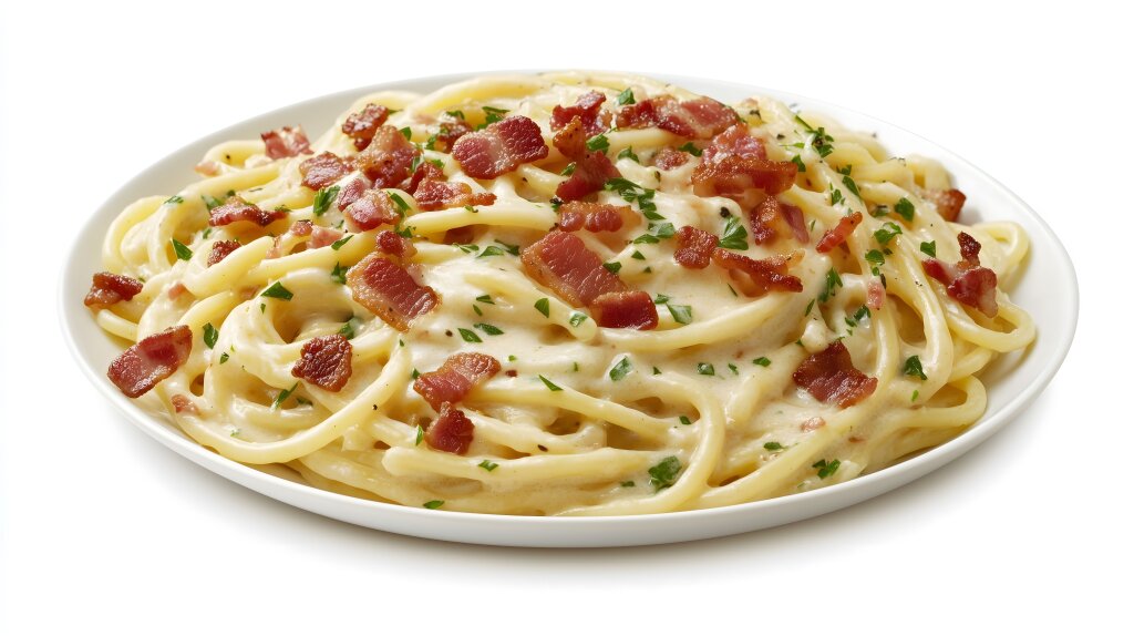 Spaghetti Carbonara mit knusprigem Speck