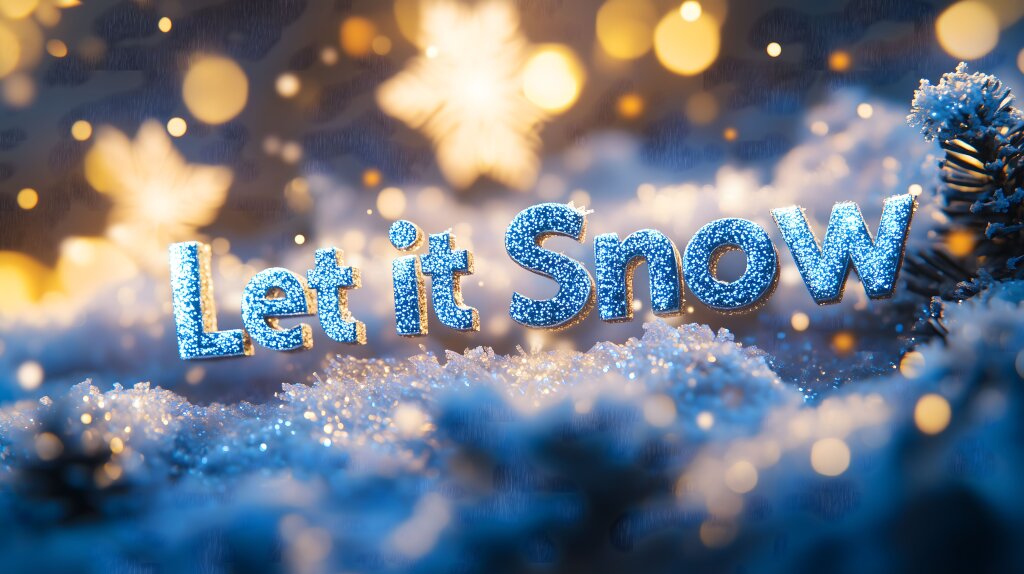 Funkelnder Schriftzug: Let it Snow
