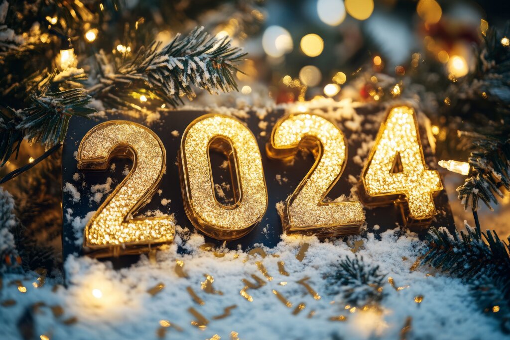 2024 - goldene Schrift
