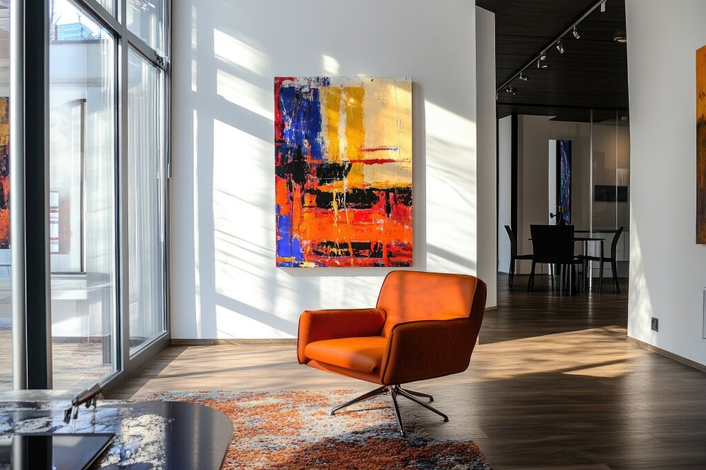 Moderne Kunst im Wohnraum