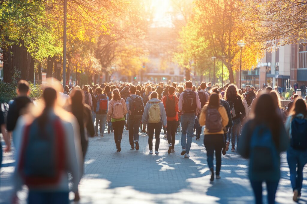 Studenten auf dem Campus