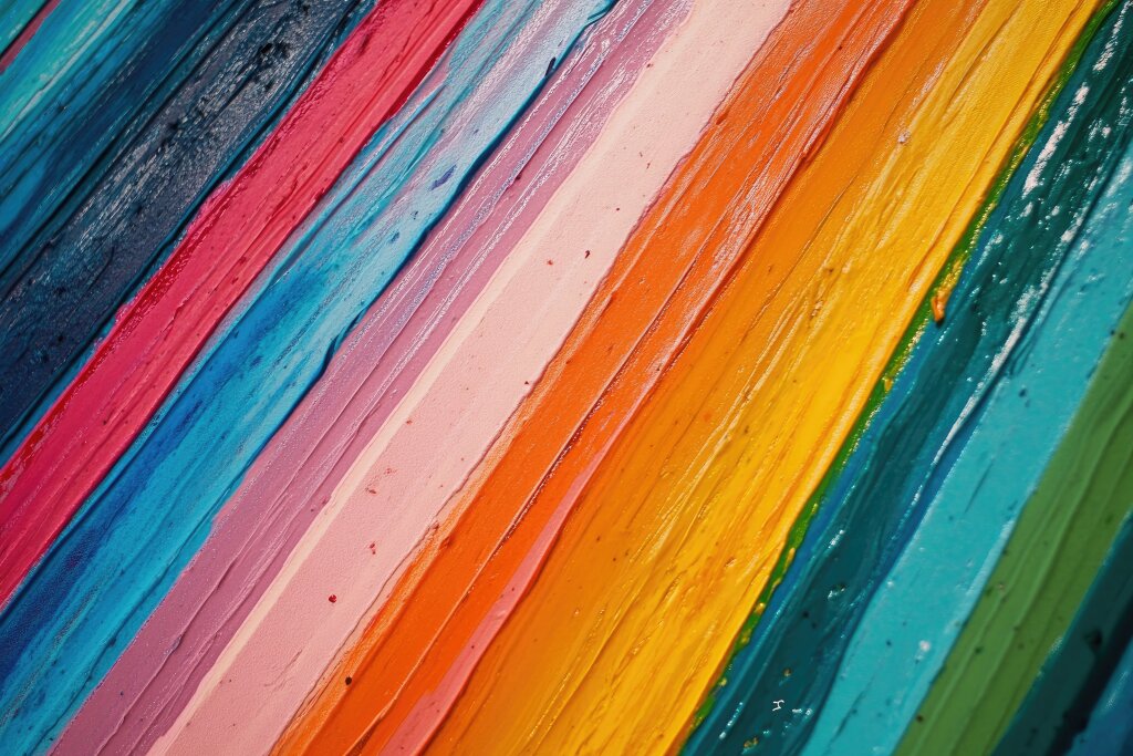 Bunte Farbstreifen