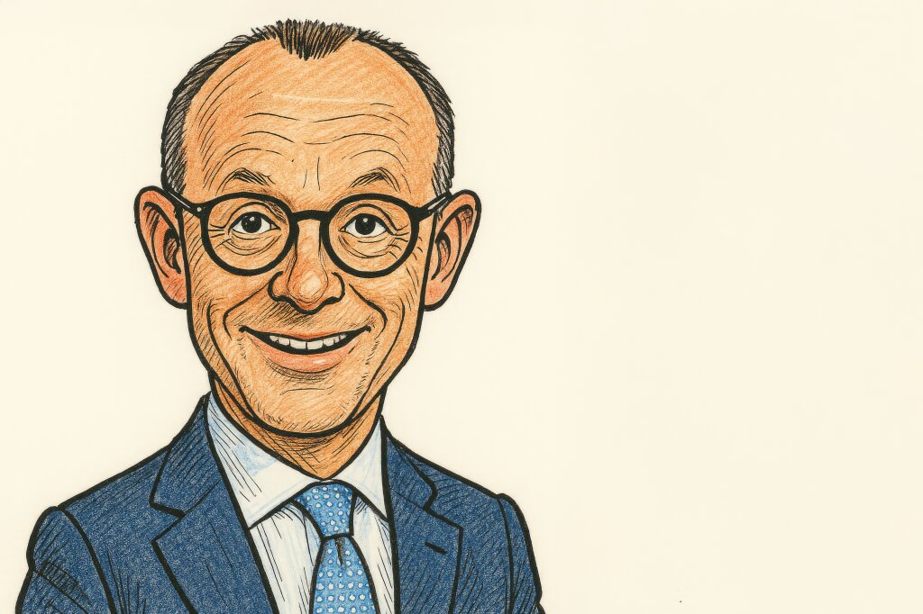 Karikatur von Friedrich Merz