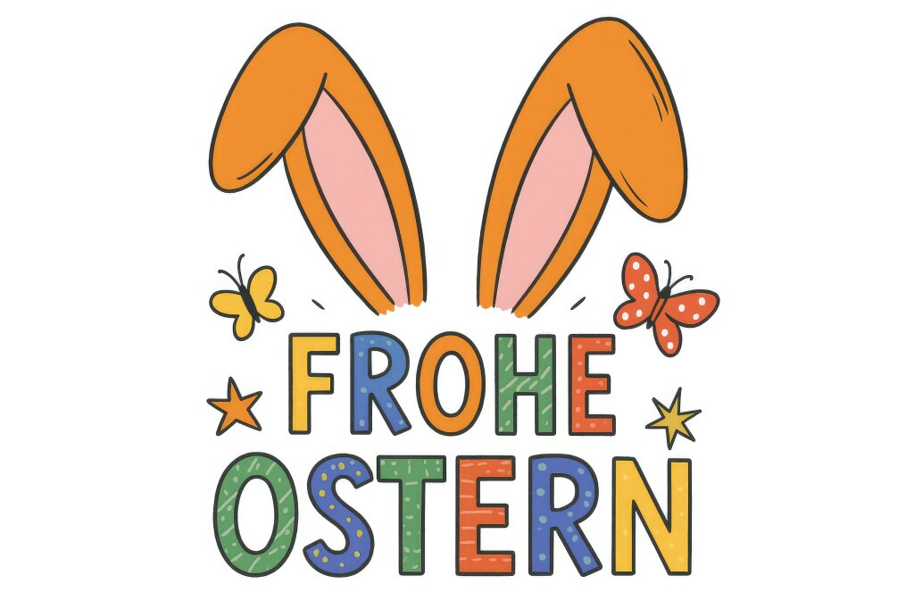 Frohe Ostern mit Hasenohren