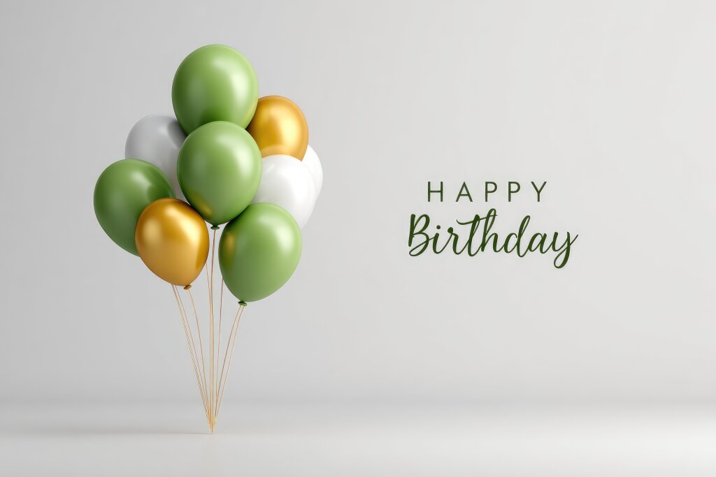 Geburtstagskarte mit Ballons