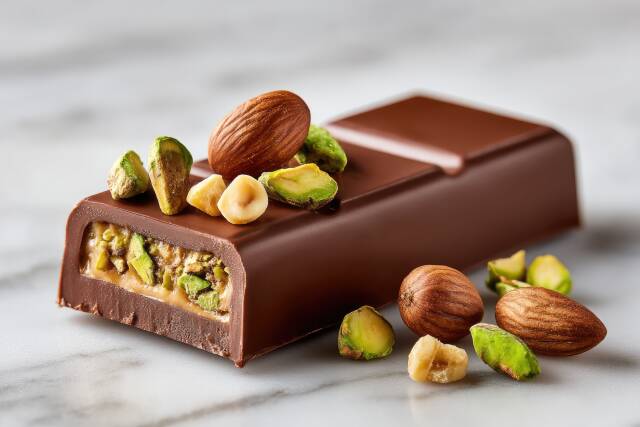 Schokoladenriegel mit Pistazienfüllung (Dubai Style)