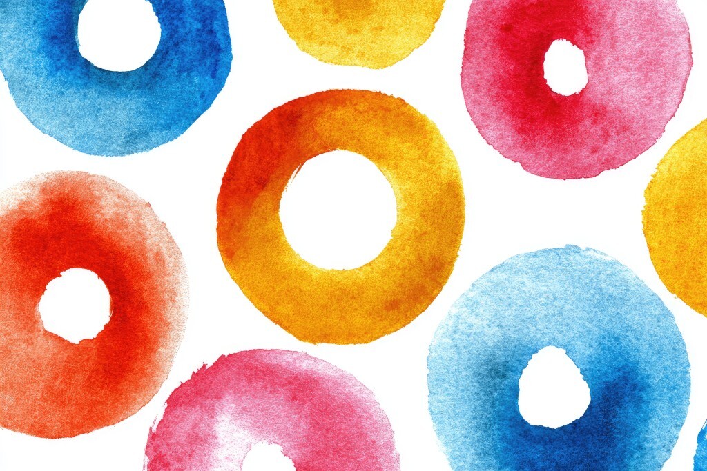 Bunte Aquarellkreise