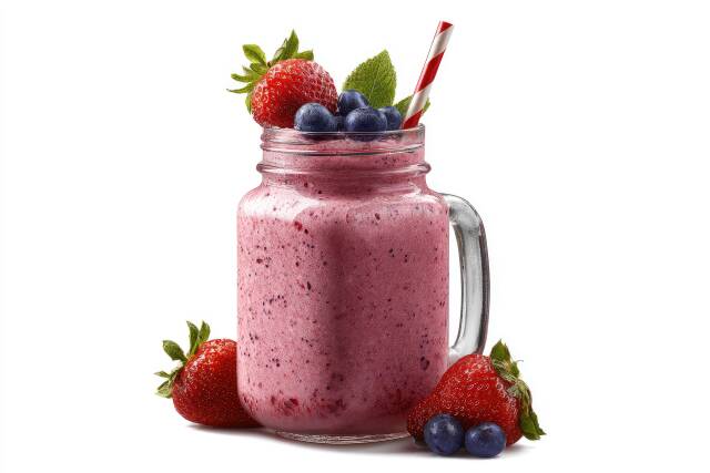 Beeren-Smoothie im Glas