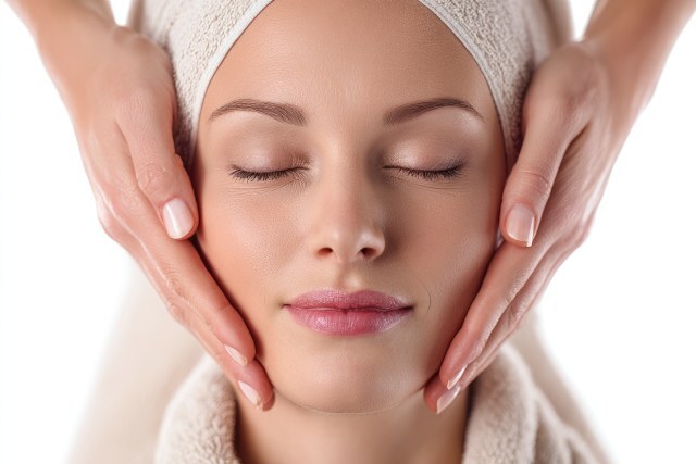 Entspannung bei der Gesichtsbehandlung