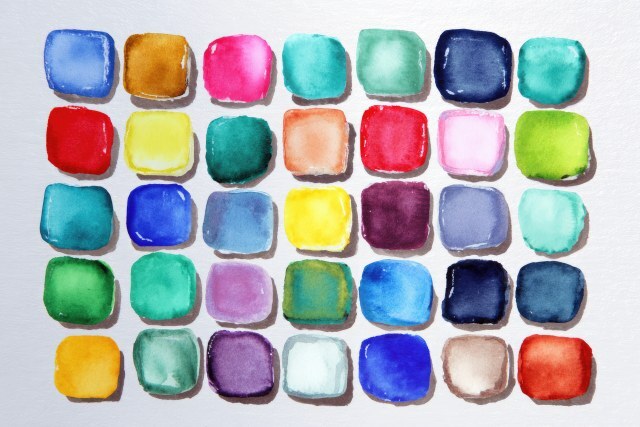 Bunte Aquarellfarben