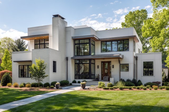 moderne Villa mit Garten