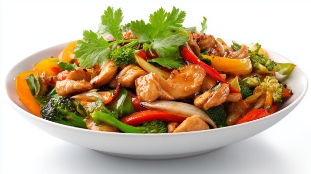 Leckeres Gemüsegericht mit Fleischstücken