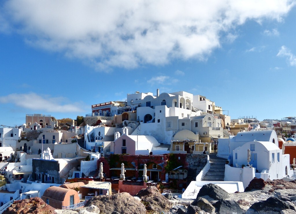 Blick auf Santorini