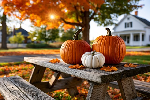 Herbstliche Kürbisdekoration