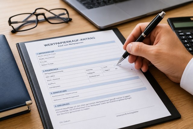 Wertpapierkauf-Antrag Formular